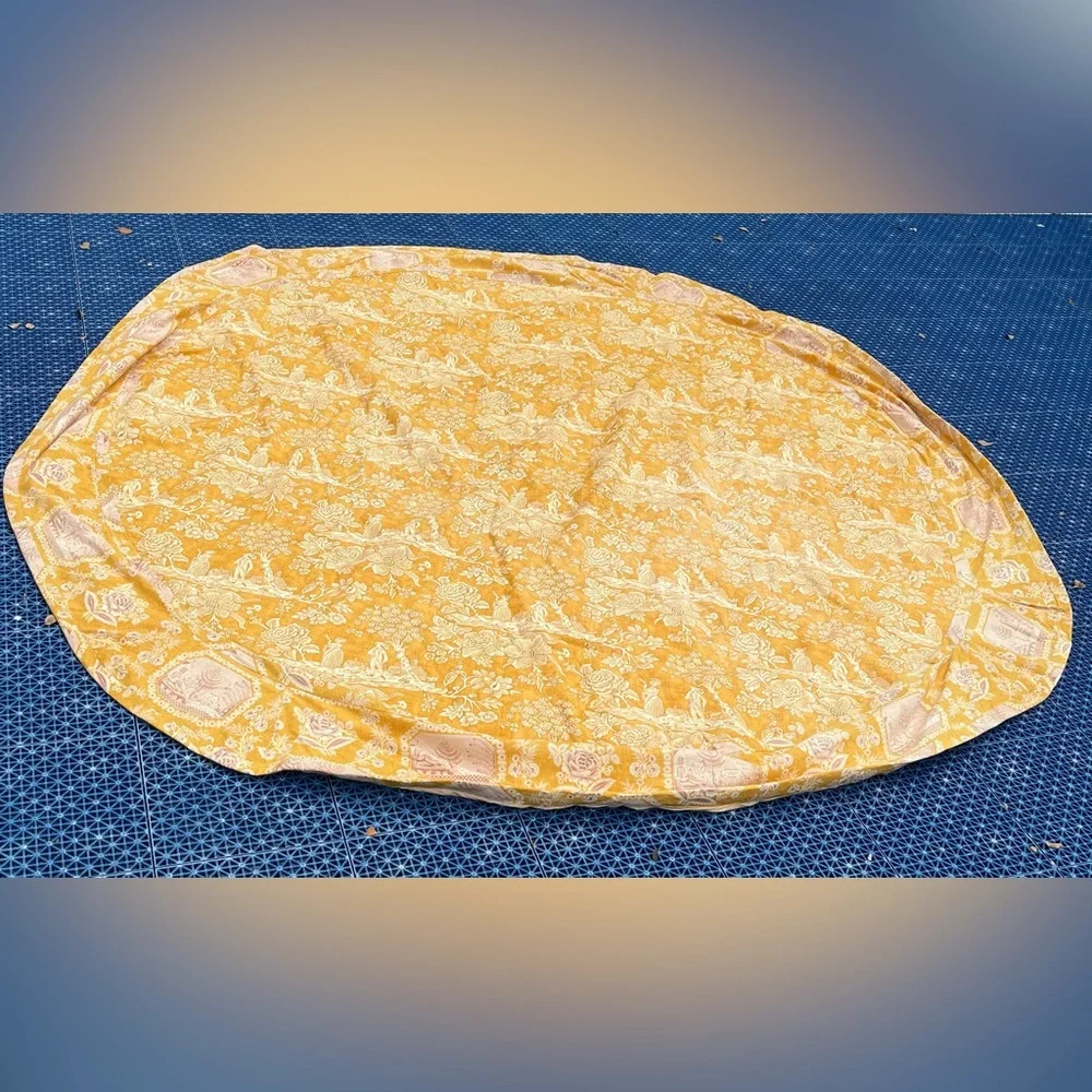 Jean Monro Ltd. Custom Made Round Natural Linen Tablecloth